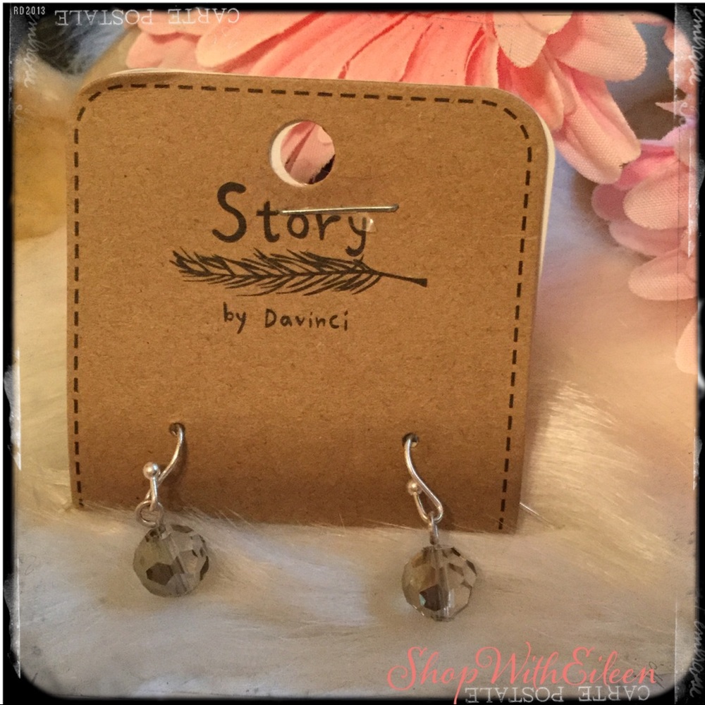 Story By Davinci Faceted Bead Drop Earrings